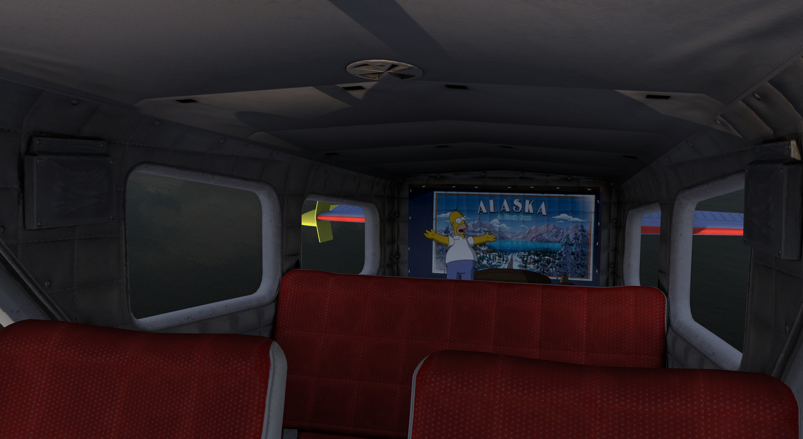 DHC-2 Beaver, Spirit of Alaska, poster inside the airplane, Screenshot 13/19
