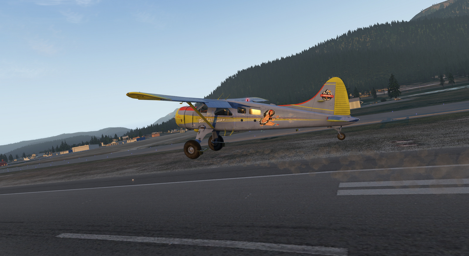 Spirit of Alaska repaint for Thranda DHC-2 Beaver for X-Plane 11, Tundra tires, image 2/20