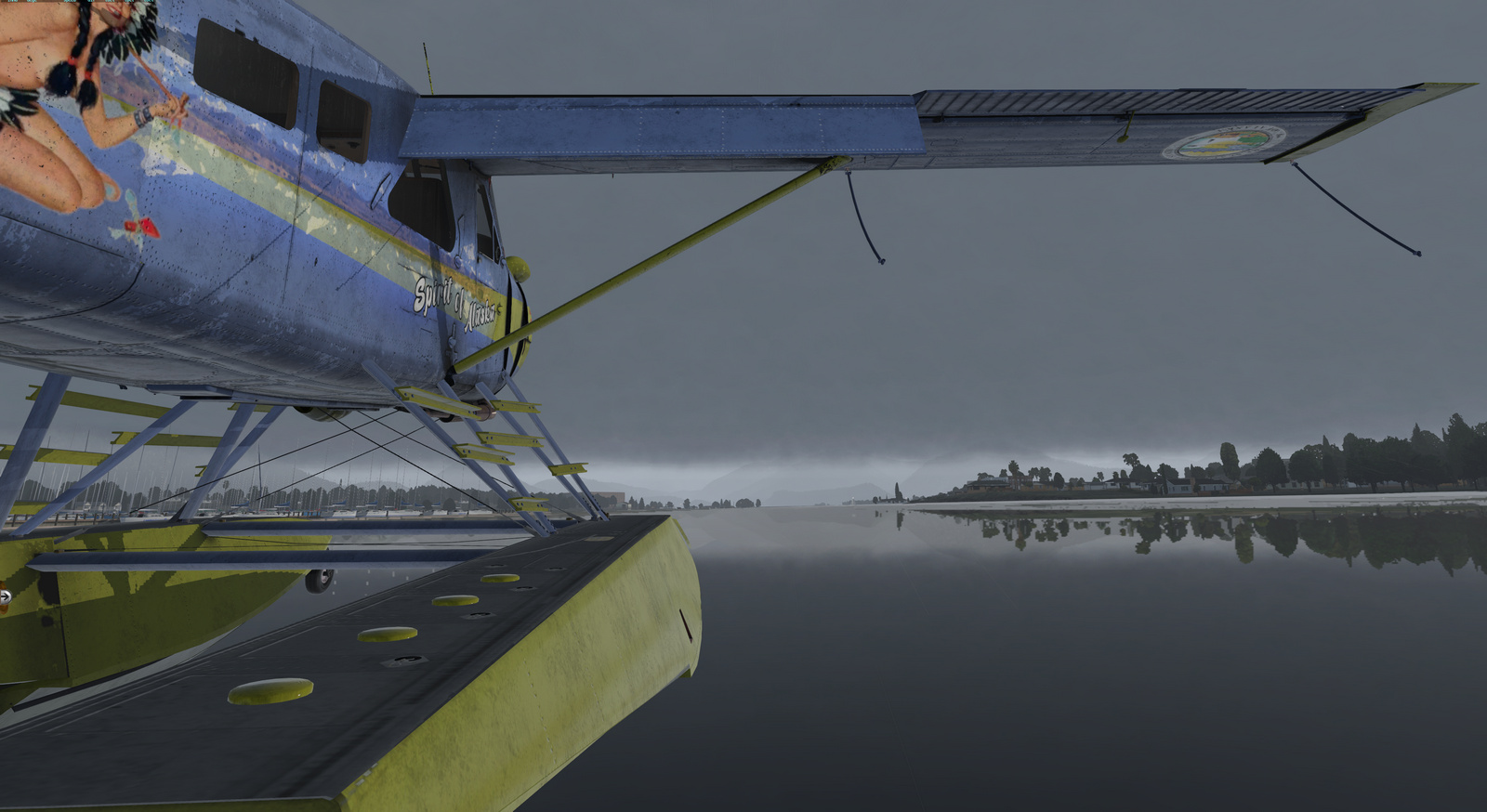 Spirit of Alaska repaint for Thranda DHC-2 Beaver for X-Plane 11, amphibian version, image 18/20
